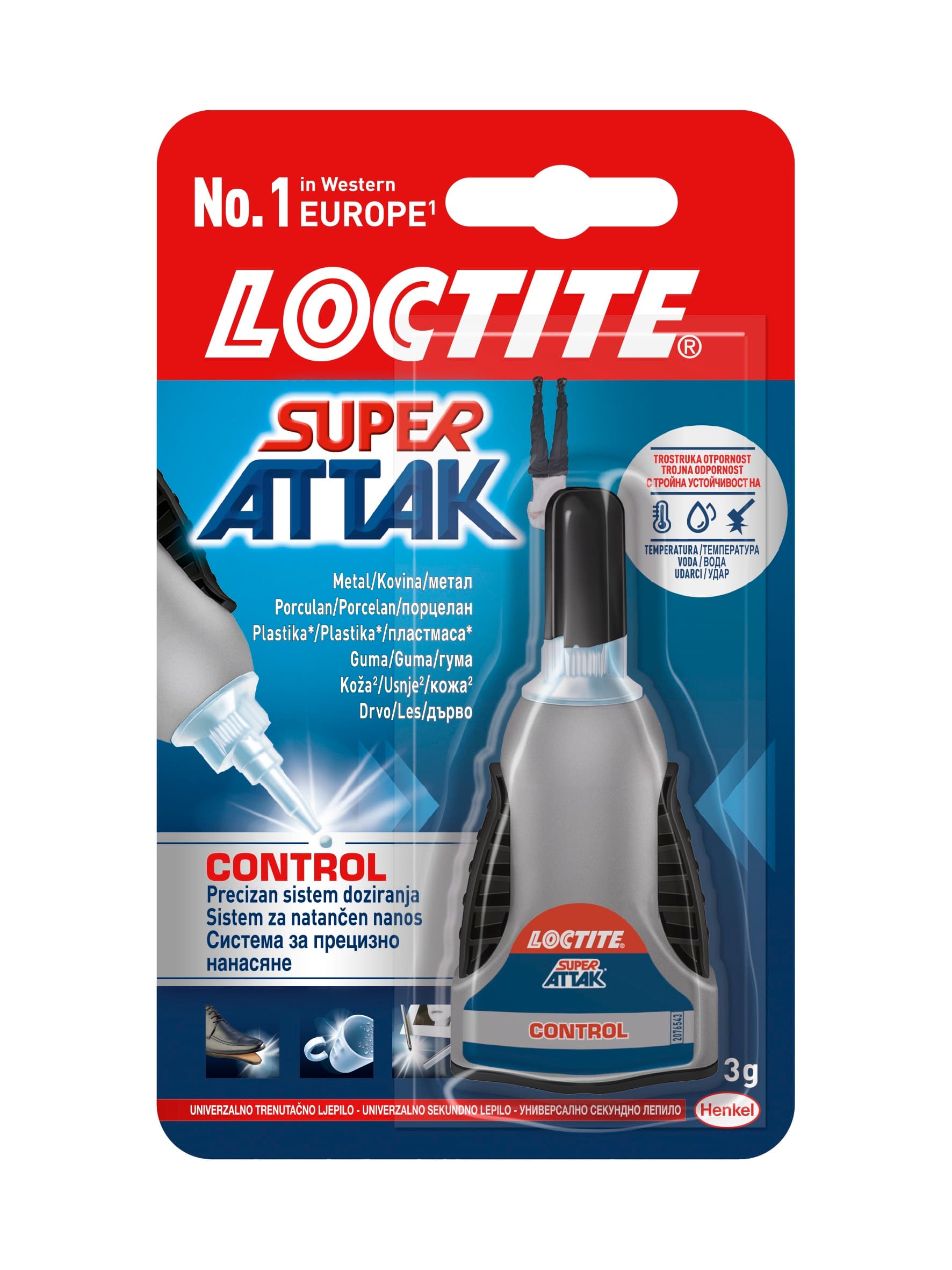 Секундно лепило Loctite Super Attak Control 3г