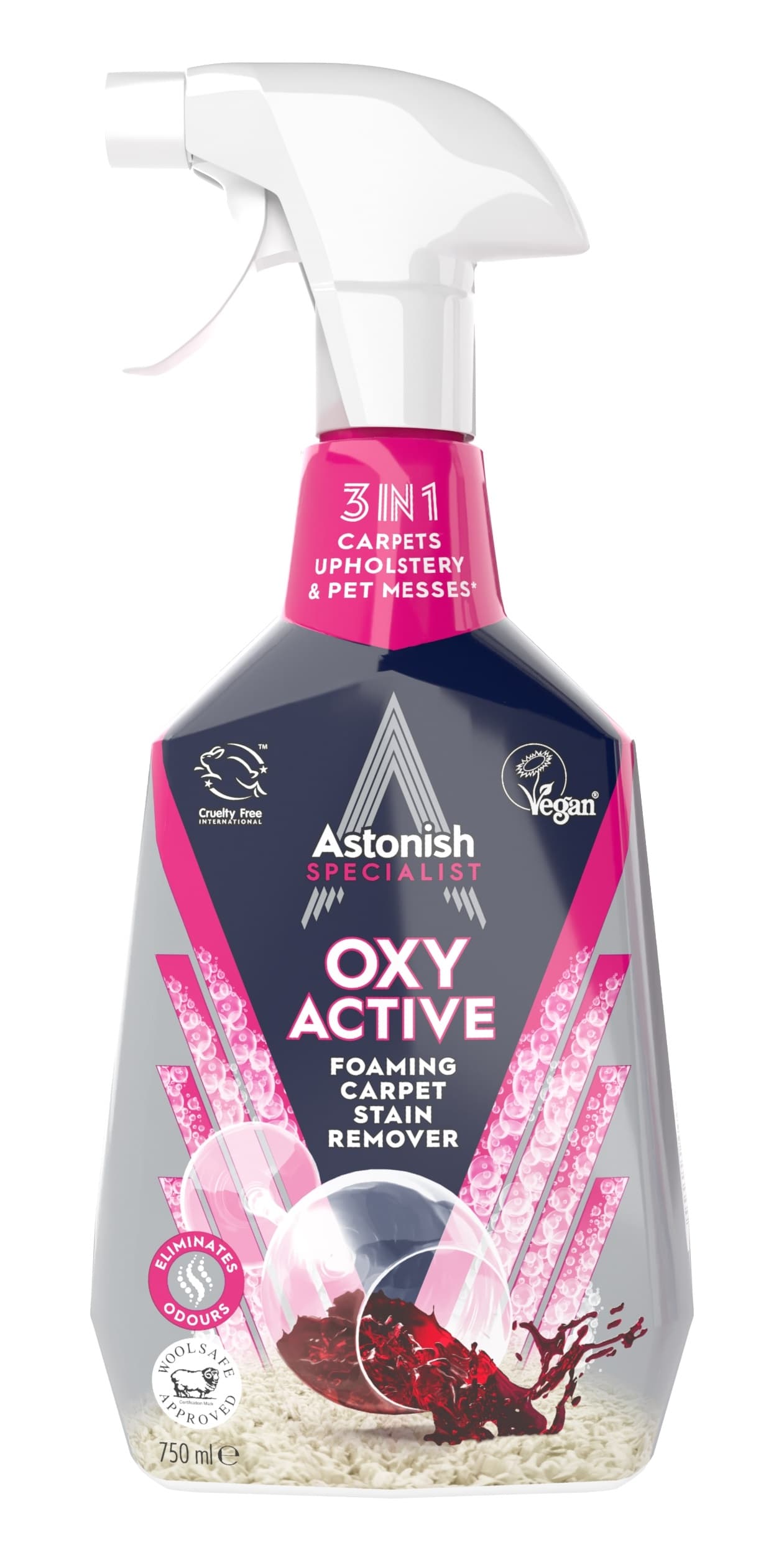 Спрей шампоан за килими и дамаски Astonish Oxy Active 750мл