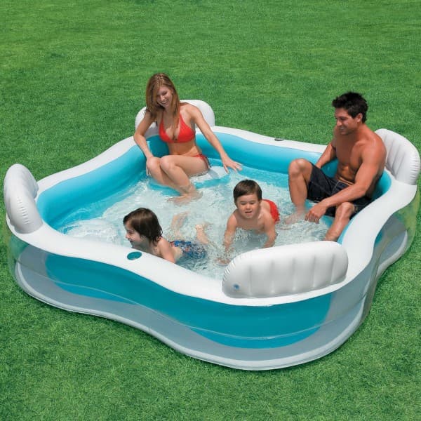 Надуваем семеен басейн със седалки Intex 229x56см