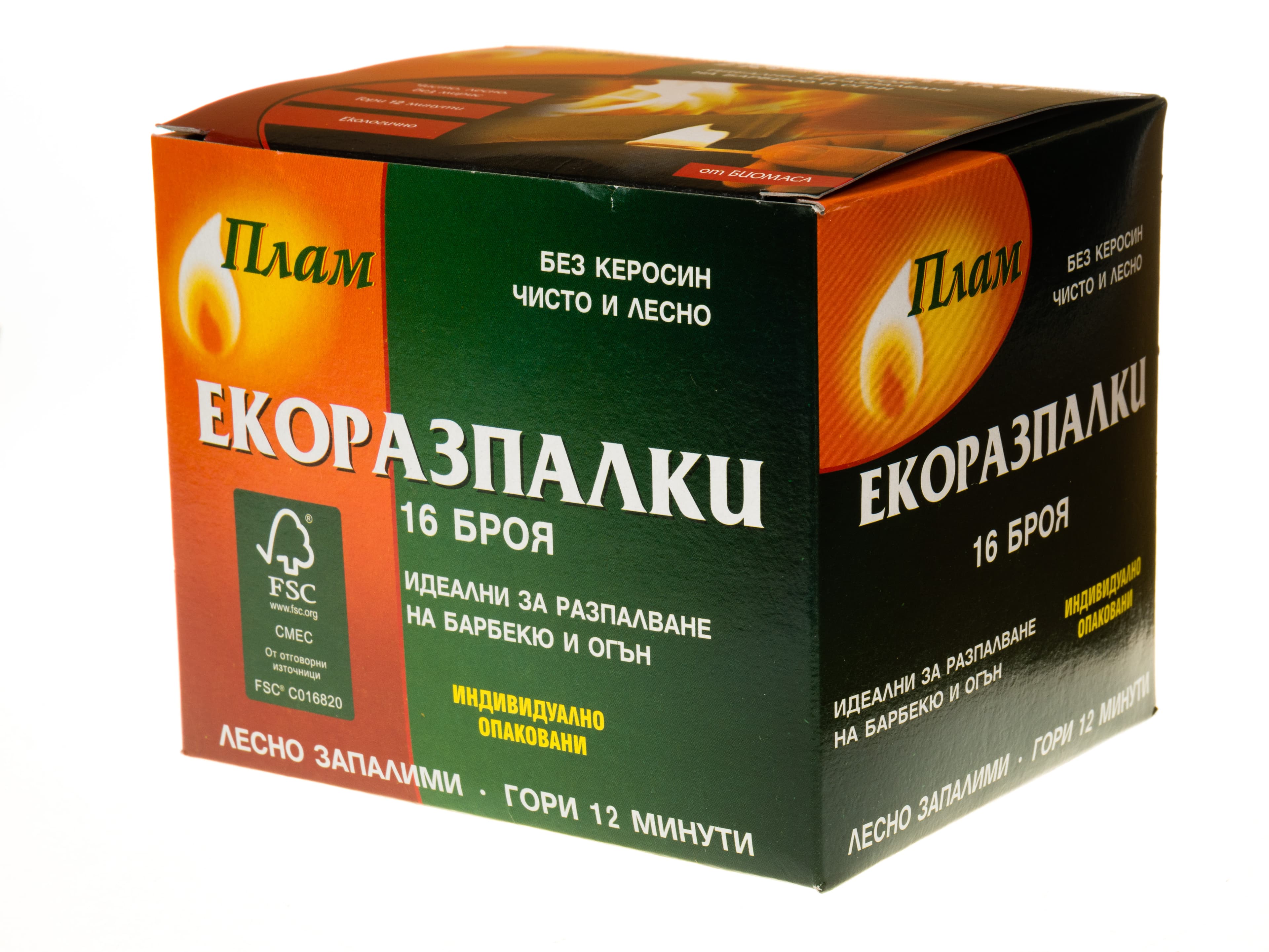 Екоразпалки Плам 16 броя