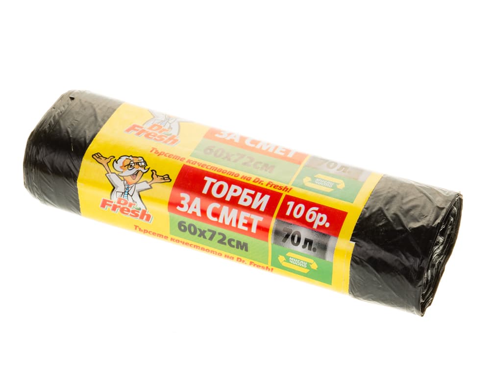 Торби за смет Д-р Фреш 70 л / 10 броя