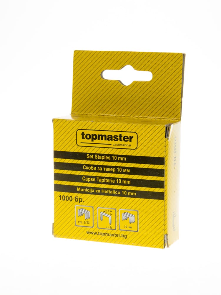 Скоби за такер Top Master Pro 10mm 1000 броя