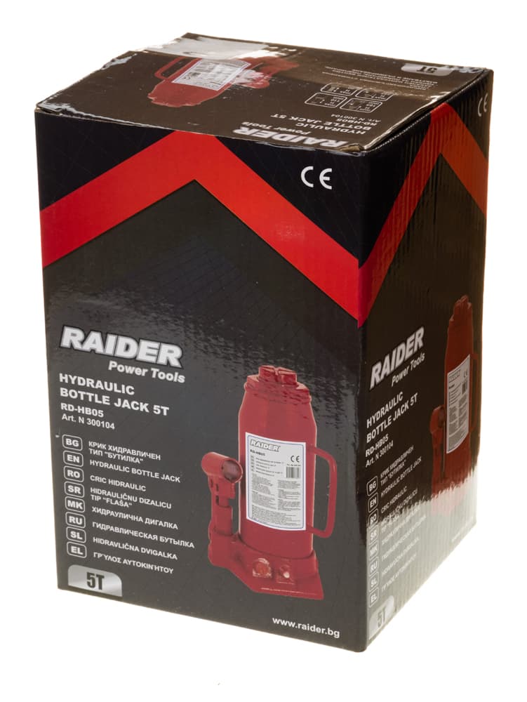 Хидравличен крик тип бутилка Raider RD-HB05 5t 