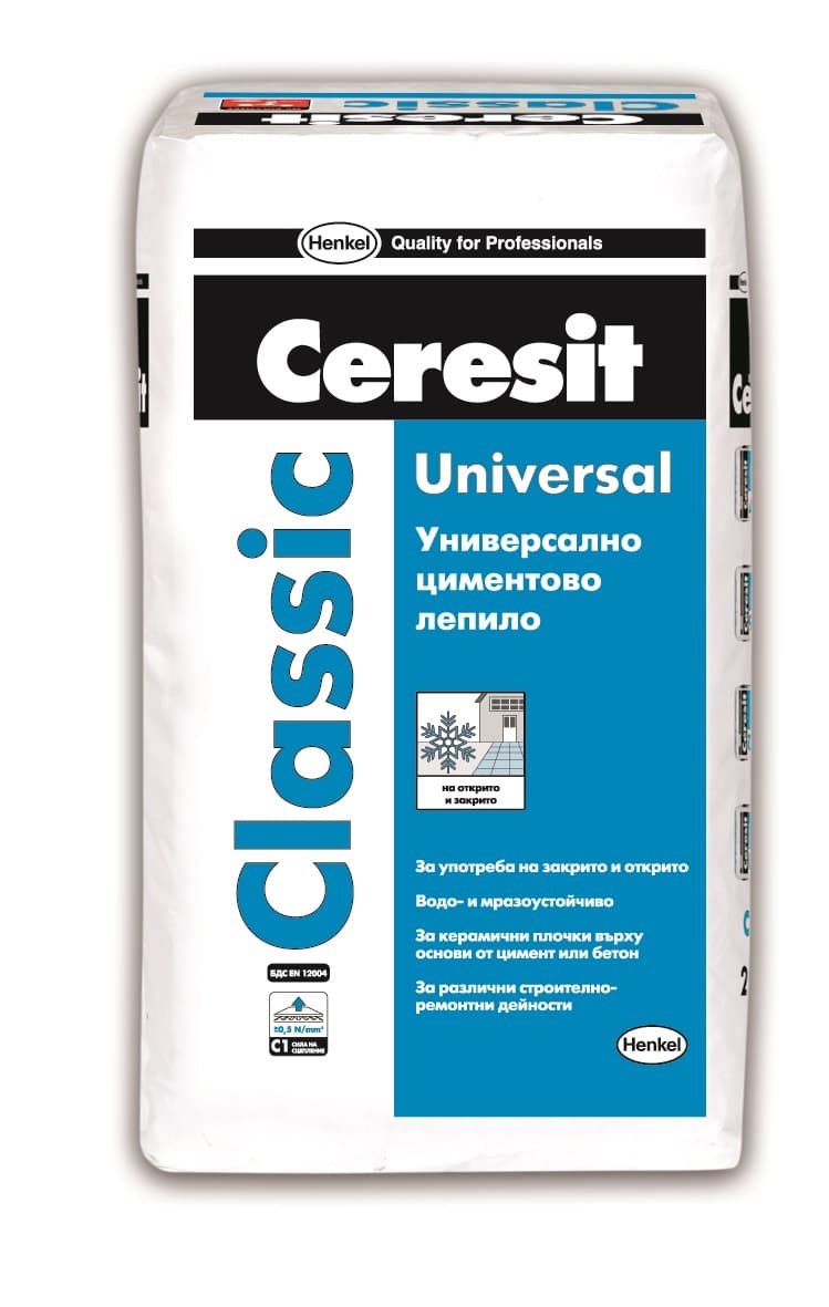Лепило за плочки Ceresit Classic Universal 25кг