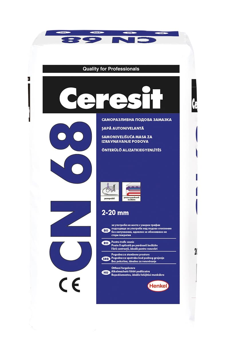 Саморазливна подова замазка Ceresit CN 68 / 25кг