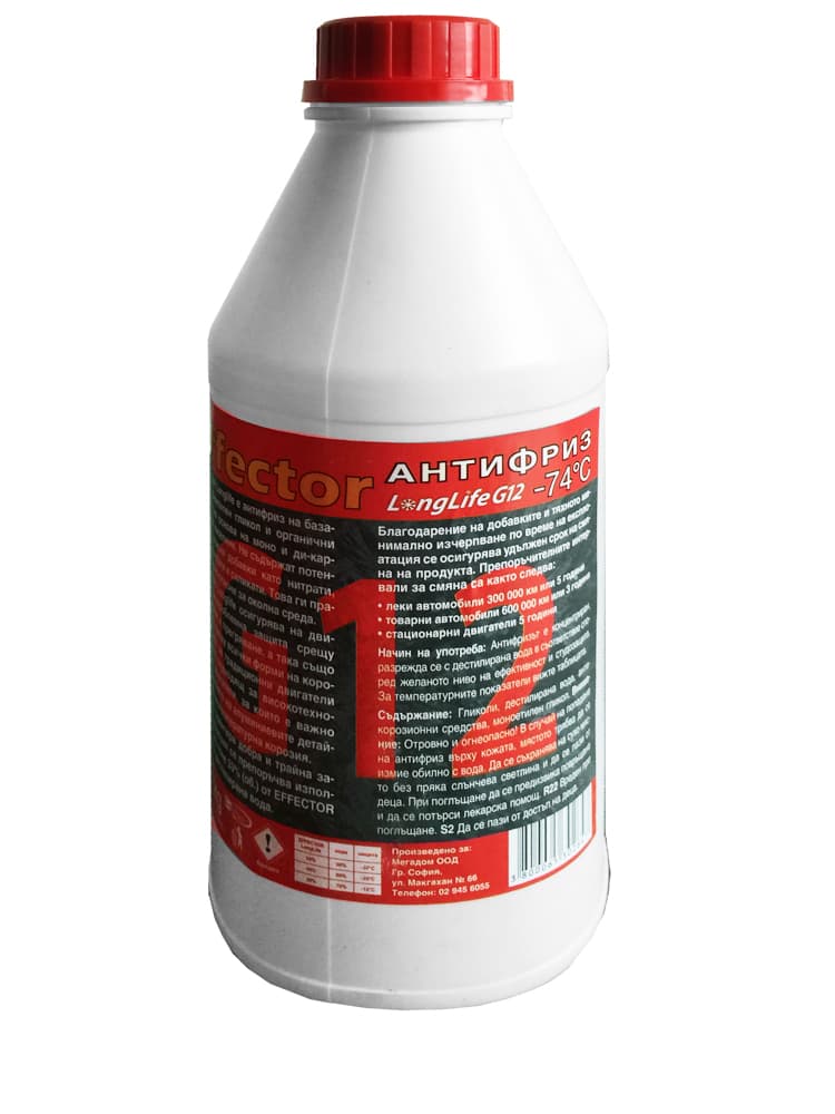 Антифриз концентрат Longlife G12 червен -74ºС 1l 