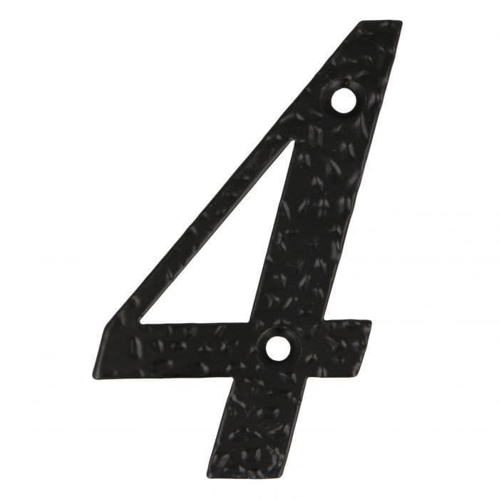 Цифра за врата 4 Amig Black Rustic style 100x65мм