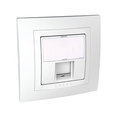 Компютърна розетка CAT 5E RJ45 Schneider Unica Basic MGU10.471.18D бяла 
