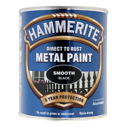 Боя за метал Hammerite гланц черен 0.75л