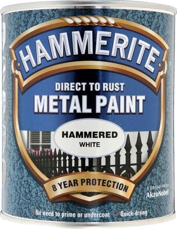 Боя за метал Hammerite хамър ефект бял 750мл
