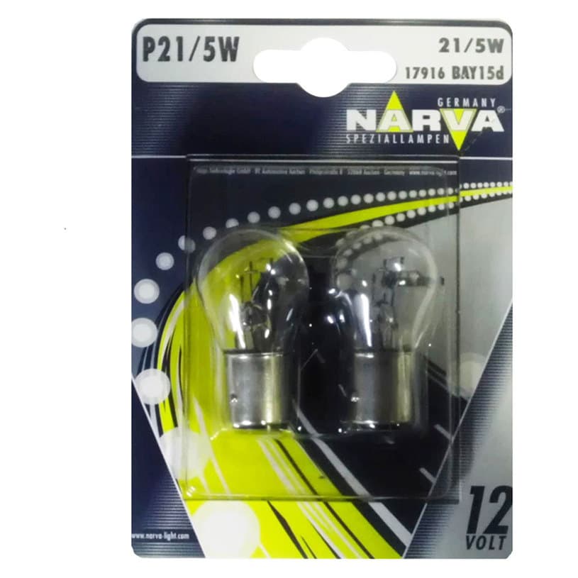 Крушки Narva P21 5W 12V 21/5W bay15d блистер