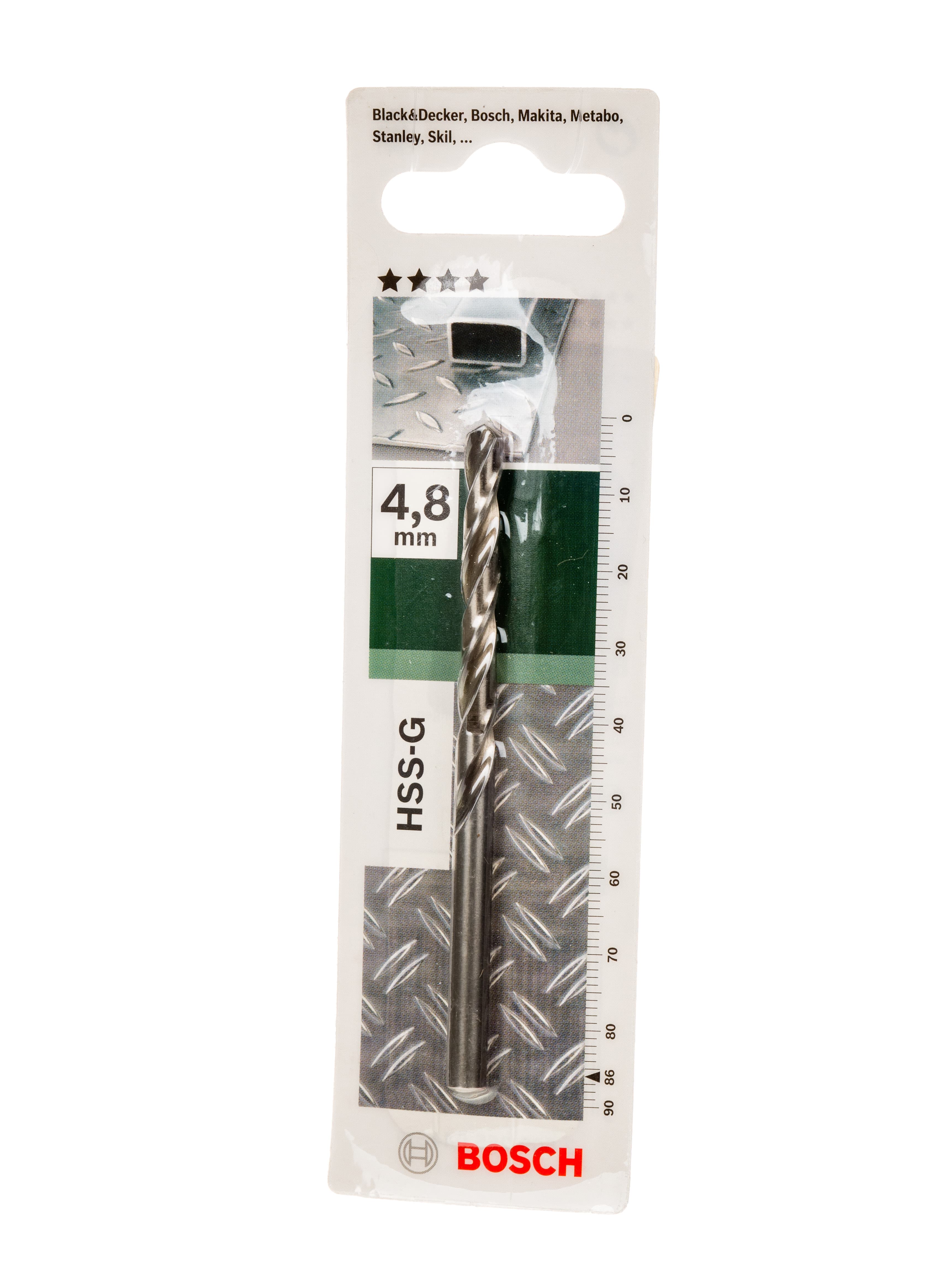 Свредло Bosch HSS-G ø4.8мм / 52х86мм