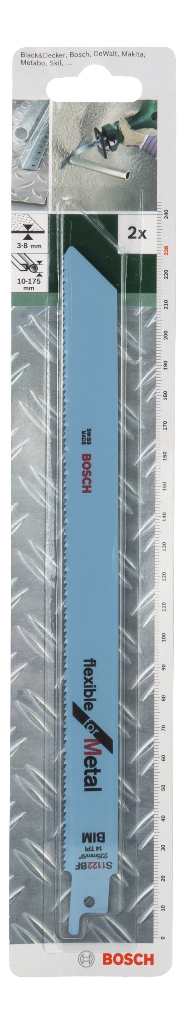 Нож за саблен трион биметал Bosch SA 1 S1122BF BIM 228мм 2 броя
