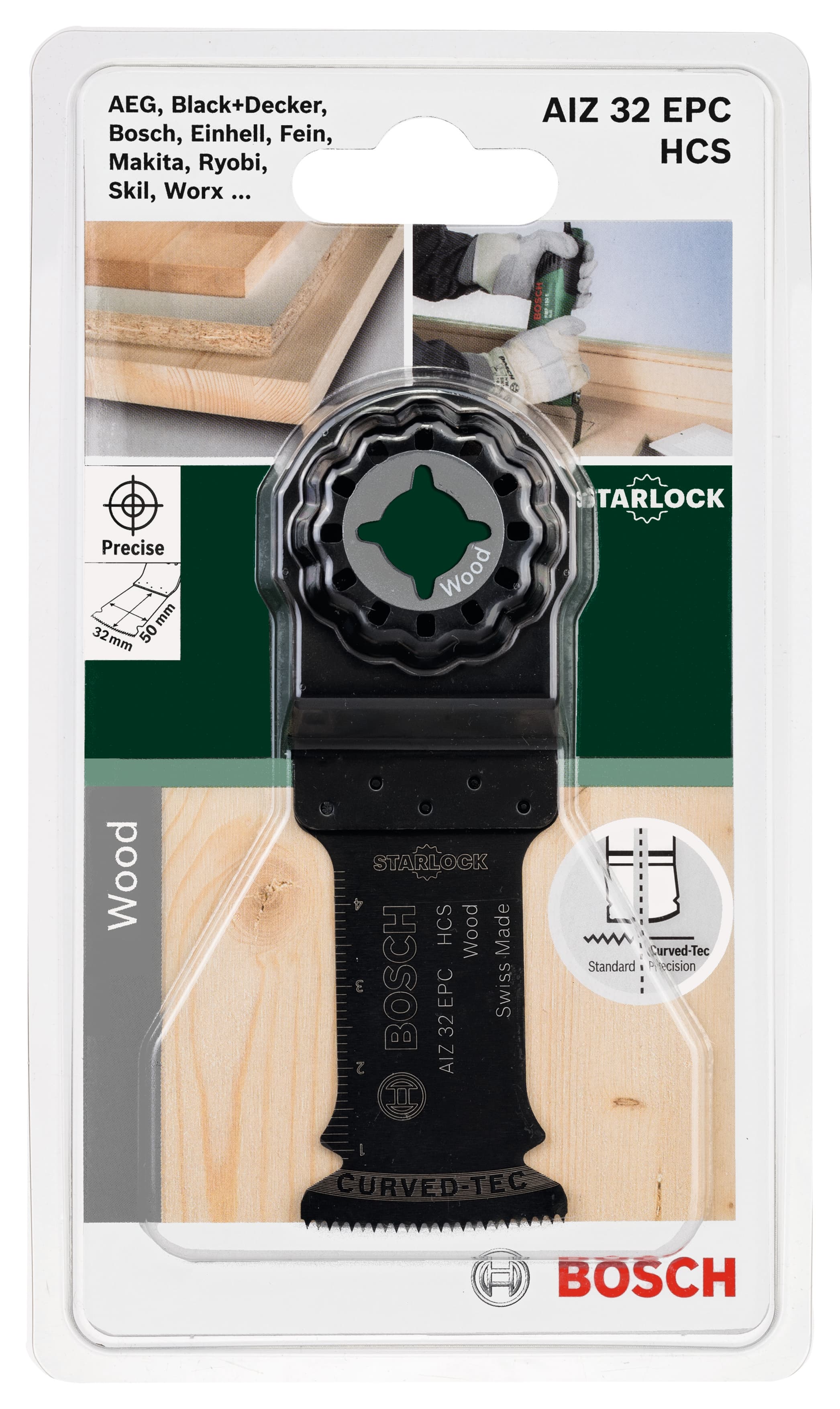 Нож за дърво Bosch AIZ32EC HCS 32х40мм