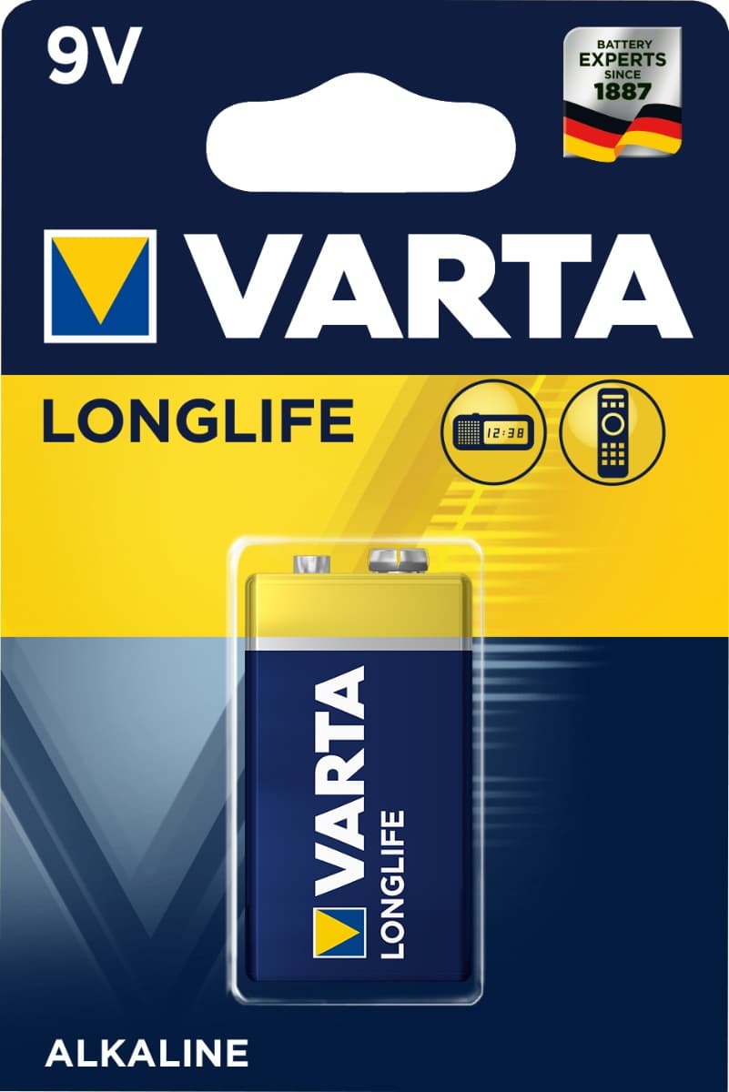 Алкална батерия Varta Longlife Extra 9V