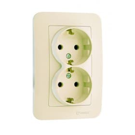 Двоен контакт Makel Lilium Natural крем