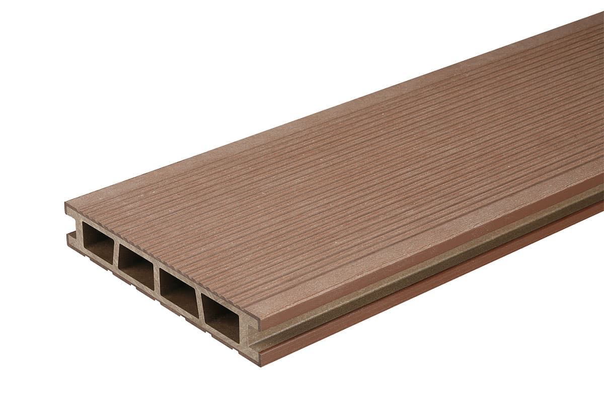 Декинг WPC Bergdeck Brushed DD 25мм х 150мм х 2.4м кестен