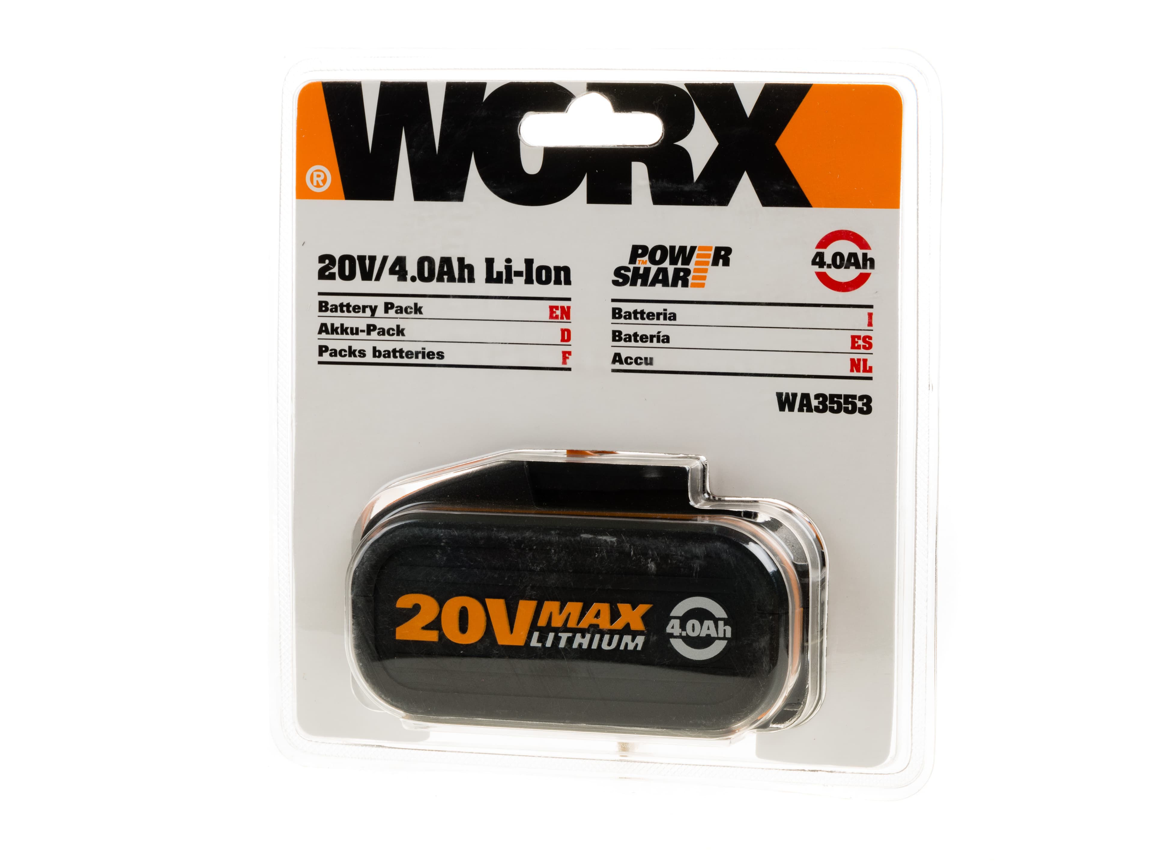 Акумулаторна батерия Worx WA3553 / 20V 4.0Ah