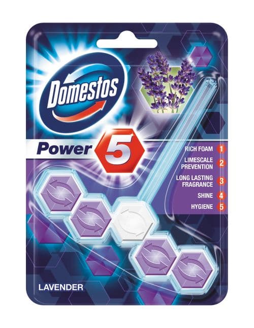Кошничка за тоалетна Domestos Power 5 лавандула 55г