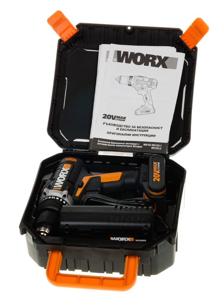 Акумулаторна бормашина Worx WX183 20V / 50Nm
