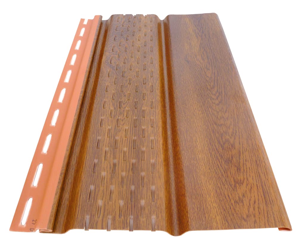 Обшивка за стреха Soffit панел 3м, перфориран,златен дъб 2