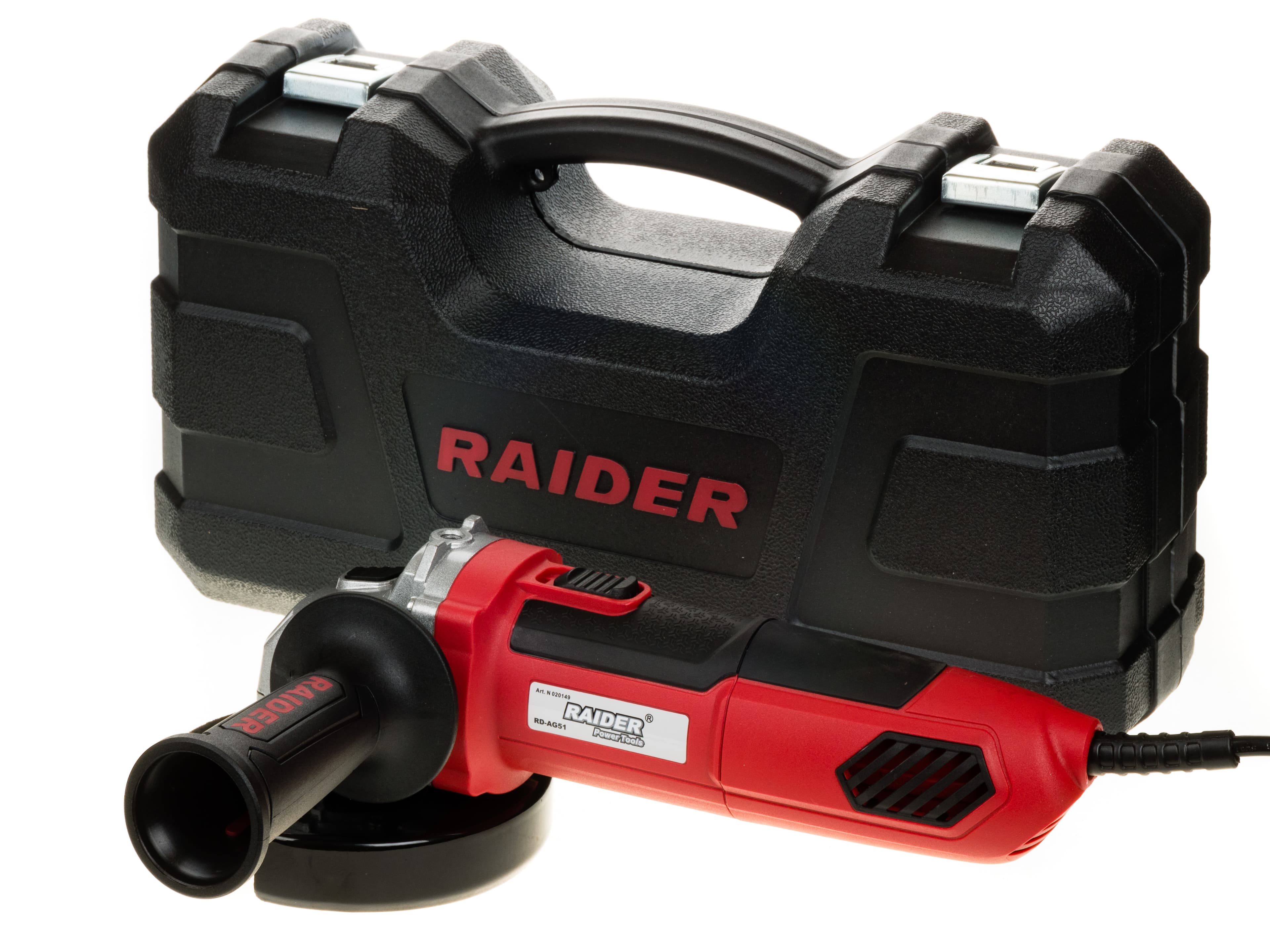 Ъглошлайф Raider RD-AG51 в куфар с 2 дискa / 125мм / 750W 
