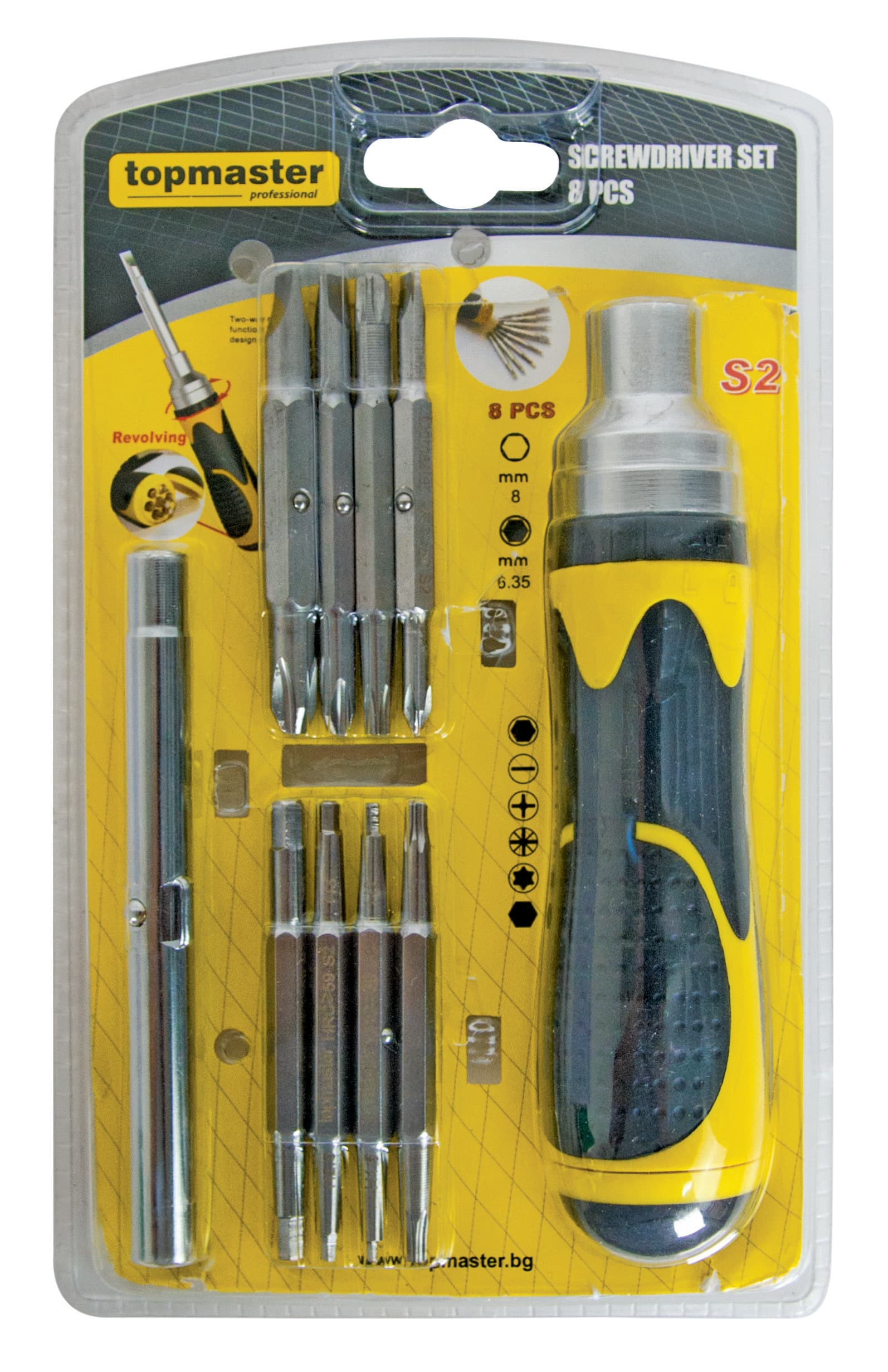 Отвертка с накрайници и вложки Topmaster 16 в 1