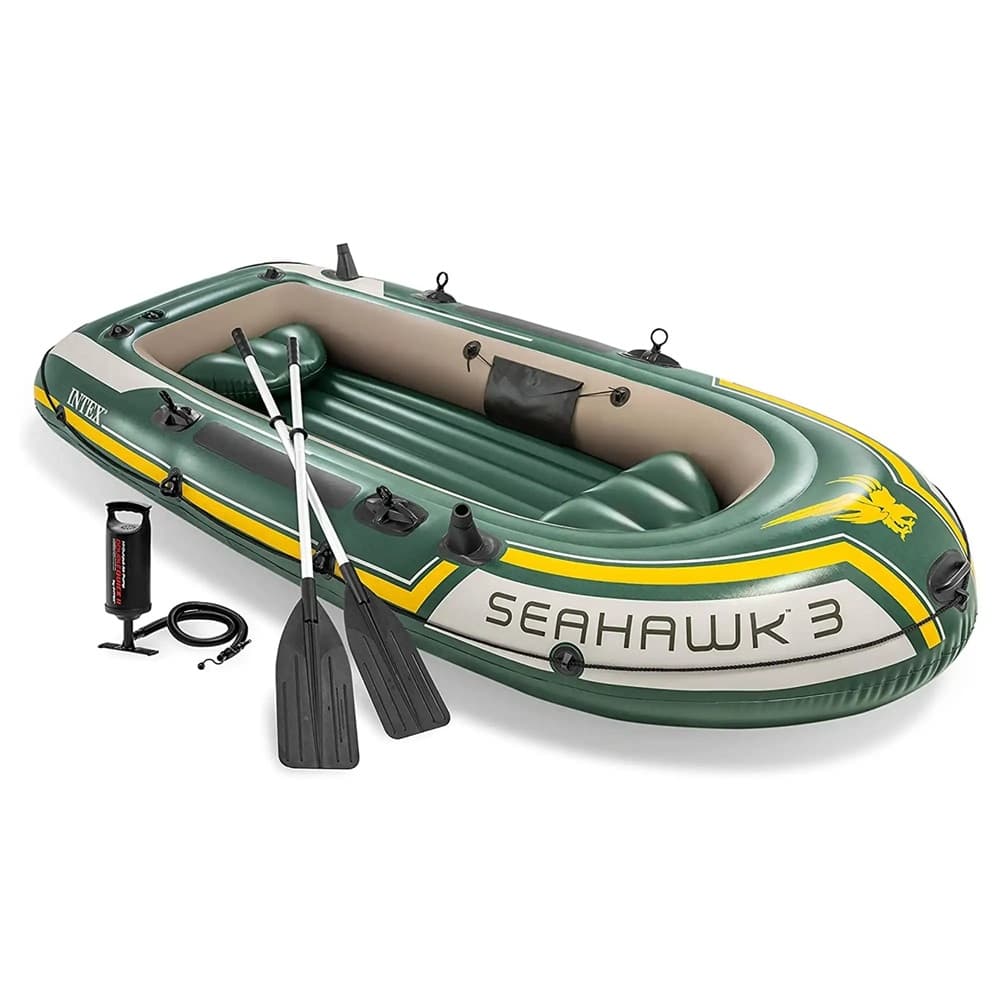 Надуваема триместна лодка Intex 68380NP Seahawk ТМ 3 