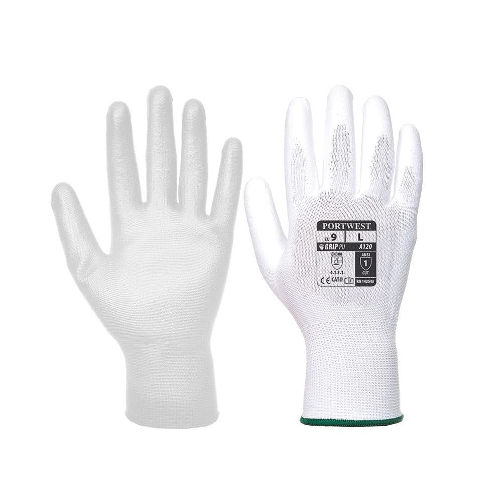 Ръкавици с PU длан Portwest XL бели