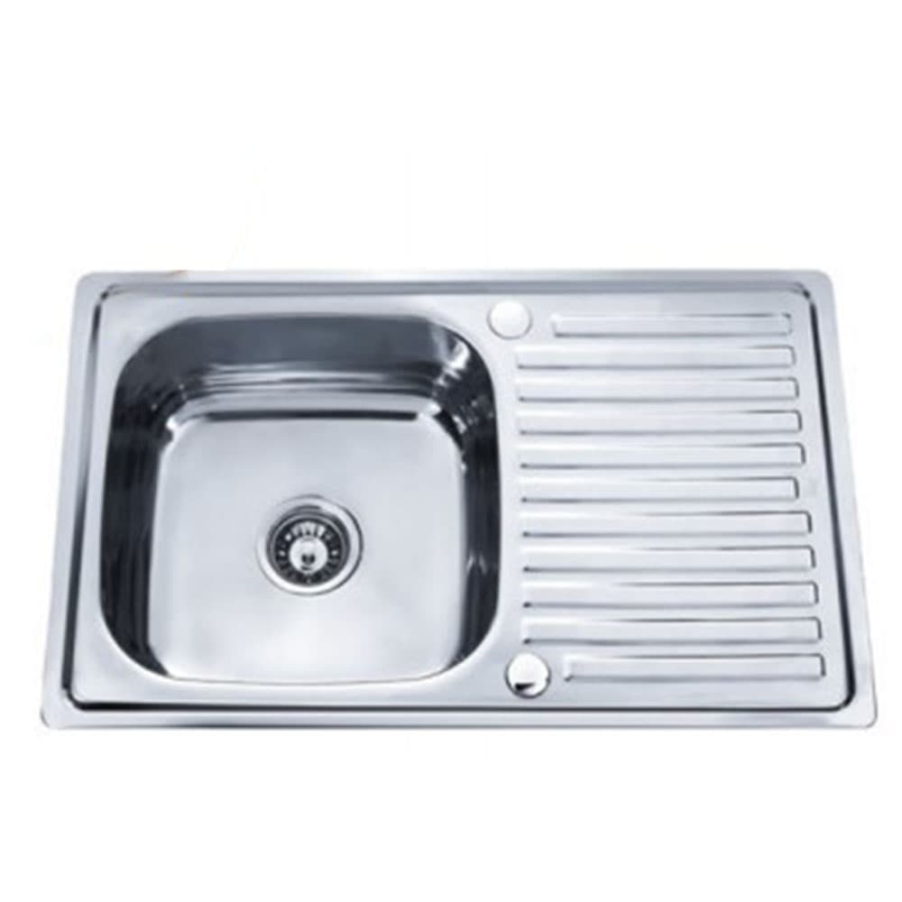 Мивка за кухня Cascada Алпака D8050AFL лява 80х50х18см