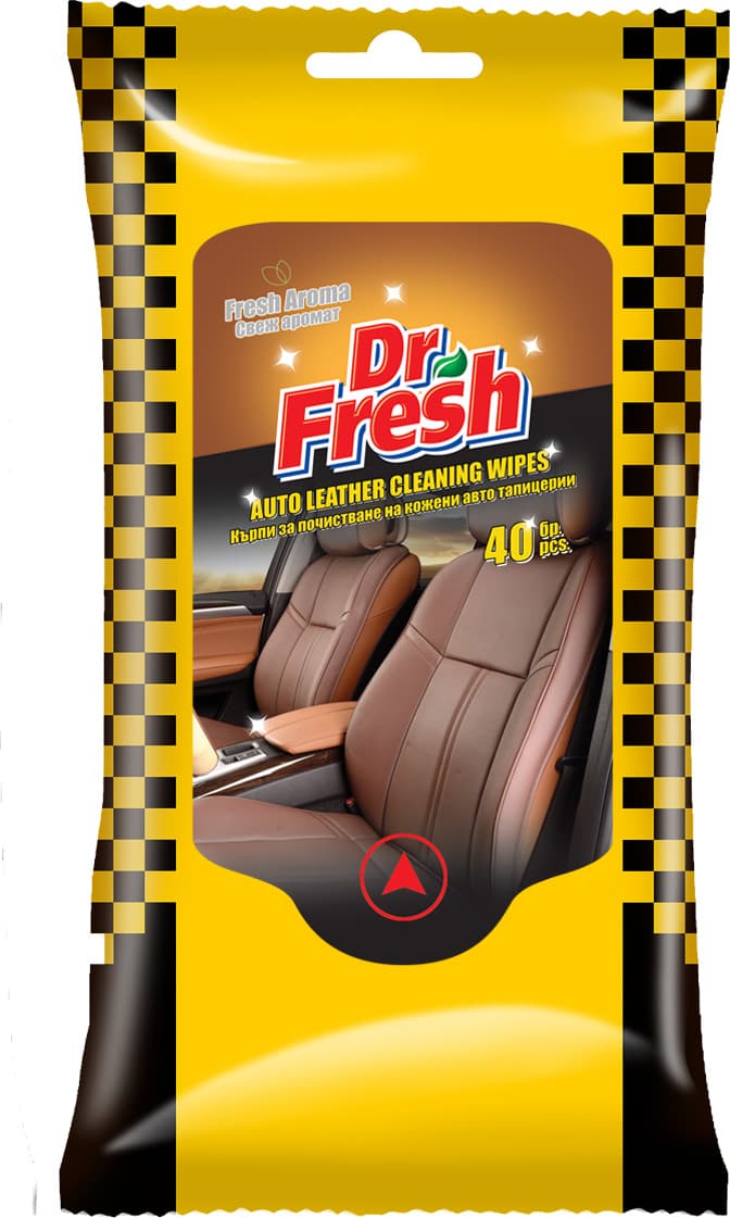 Мокри кърпи за кожена тапицерия Авто Dr. Fresh 