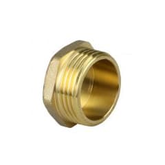 Матиран жълт фитинг - тапа 1" месинг тежък модел Ths Thermostyle