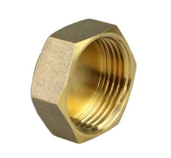 Матиран жълт фитинг - капа 1/2" месинг тежък модел Ths Thermostyle