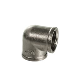 Матиран никелиран фитинг - коляно Ths Thermostyle 1/2" ЖЖ  месинг тежък модел 