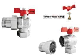 Сферичен ъглов кран с холендър със салников механизъм Ths Thermostyle 3/4''