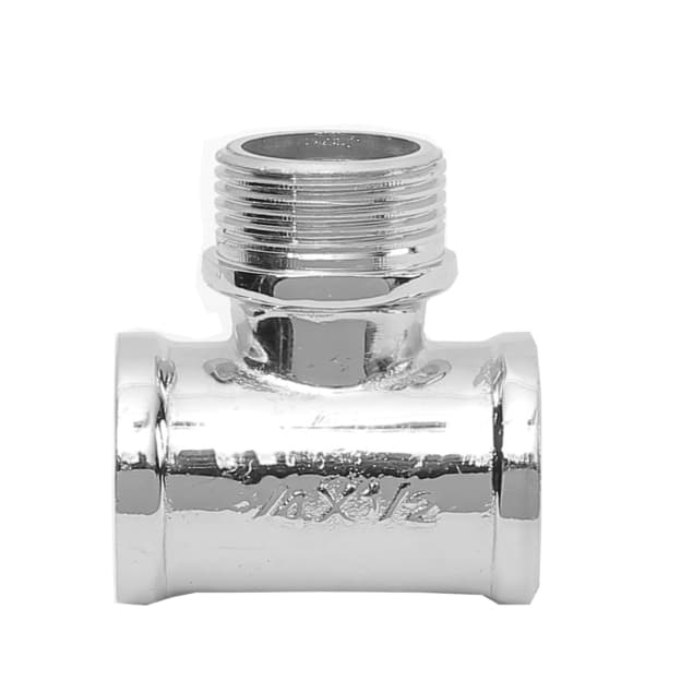 Редуктивен тройник Ths Thermostyle 1/2"Ж * 1/2"М * 1/2"Ж месинг / хром / матиран  