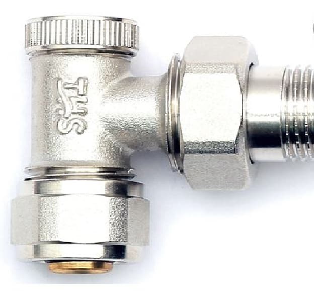 Ъглов радиаторен кран THS Thermostyle Ф16 * 1/2"  