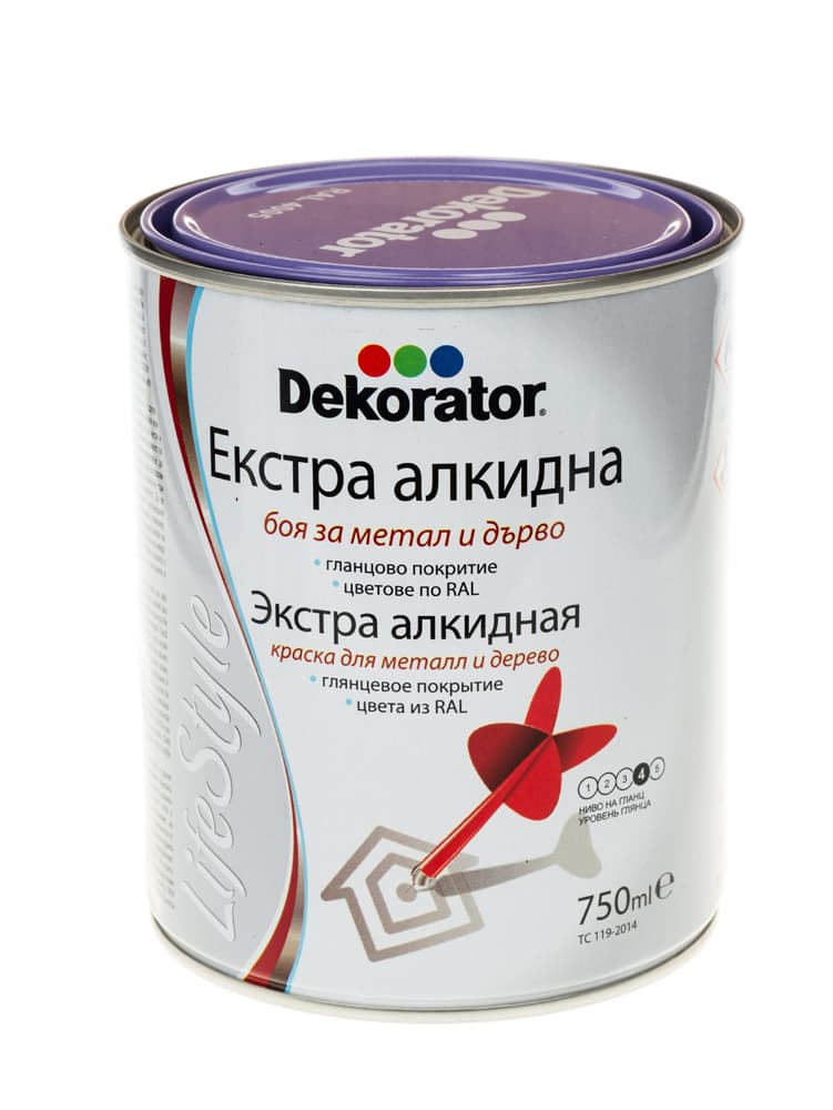 Екстра алкидна боя Dekorator синьо-лилаво 750ml