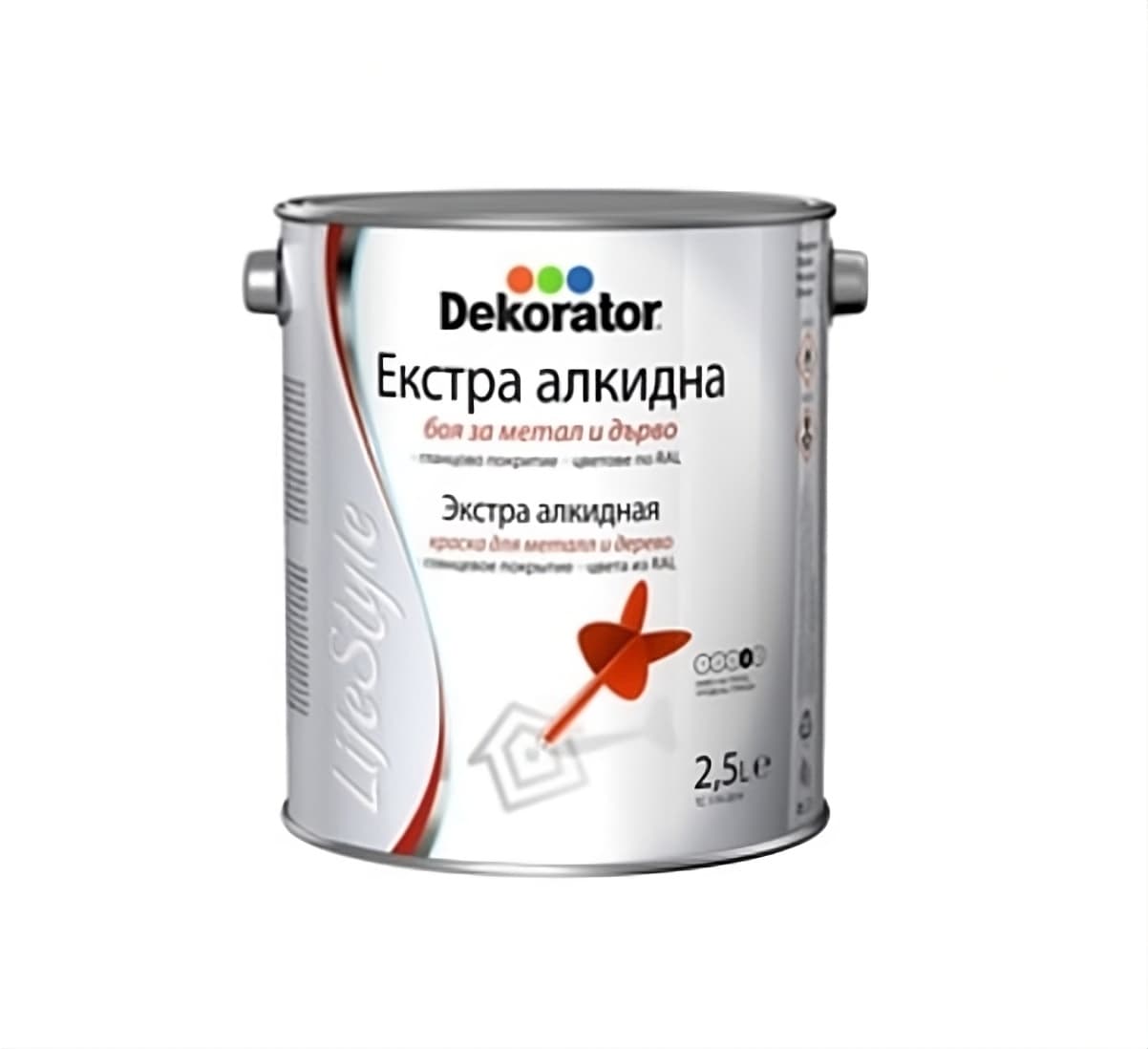 Алкидна боя Dekorator Екстра RAL 4005 синьо-лилава 2,5л