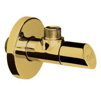 Спирателен кран 1/2''*3/8" Sharp Gold с розетка THS
