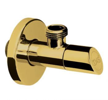 Спирателен кран 1/2''*1/2" Sharp Gold с розетка THS