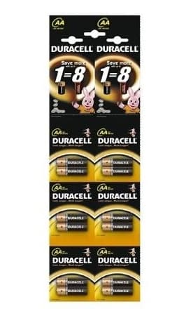 Алкална батерия АА / LR6 Duracell 2 броя