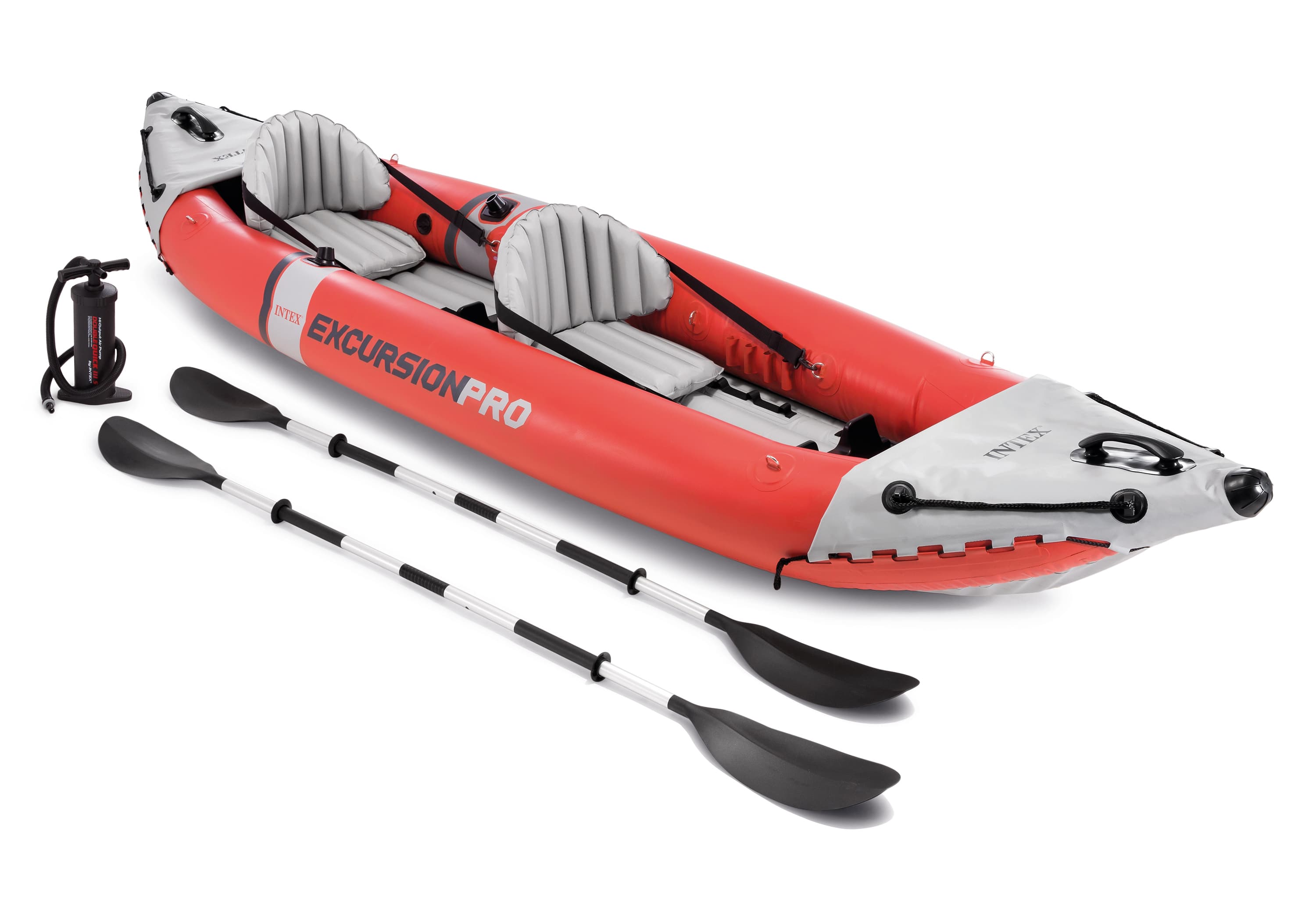 Надуваем двуместен каяк Intex Excursion Pro K2 68309