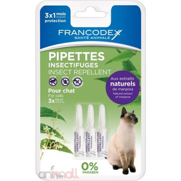 Противопаразитни пипети за котки над 2 кг Francodex / 4 броя 