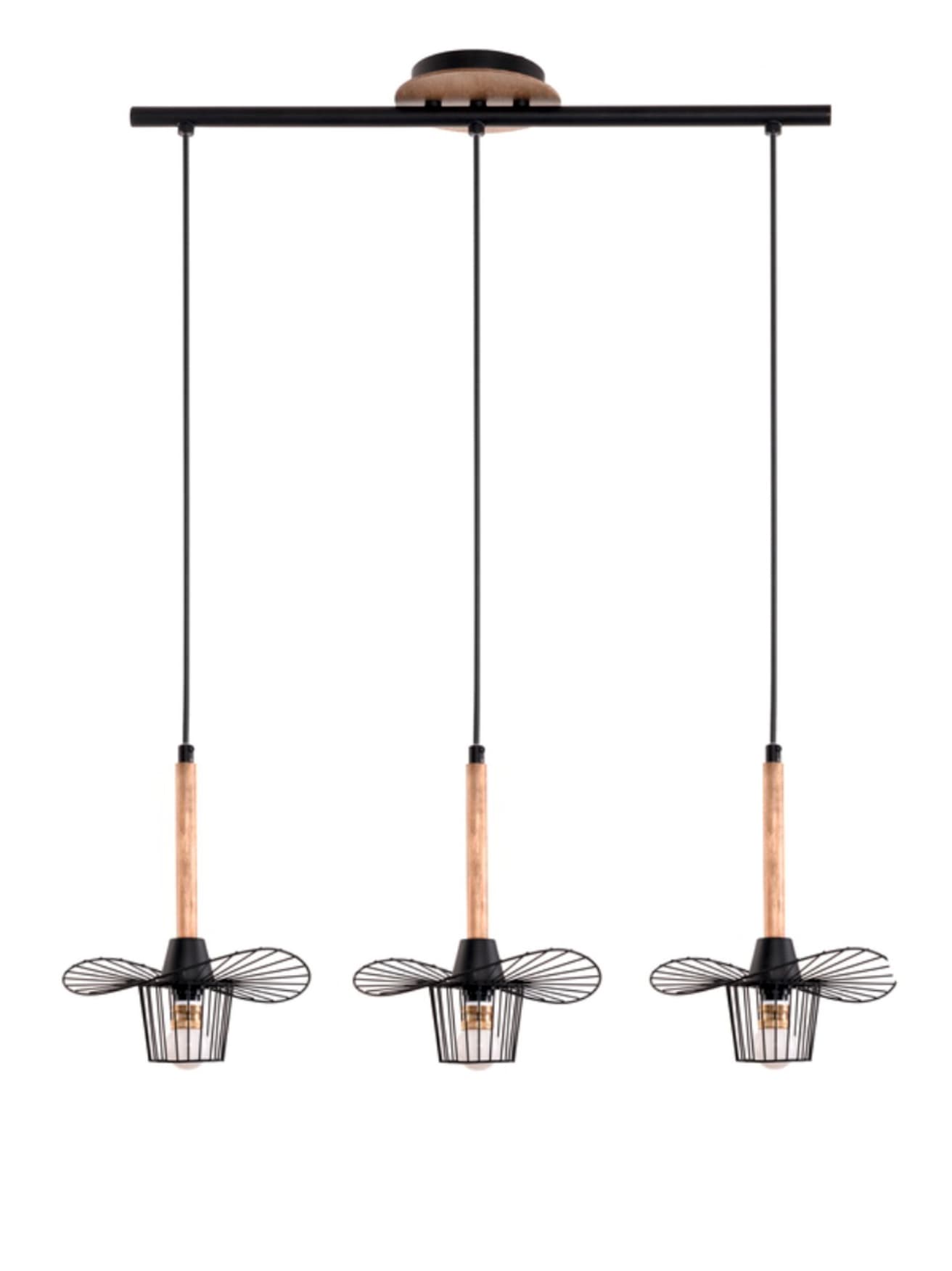 Пендел Lightex Holla 3xE14 черен  