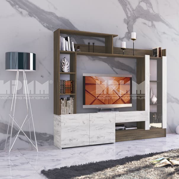 Секция 6003 дъб какао / дъб крафт бял