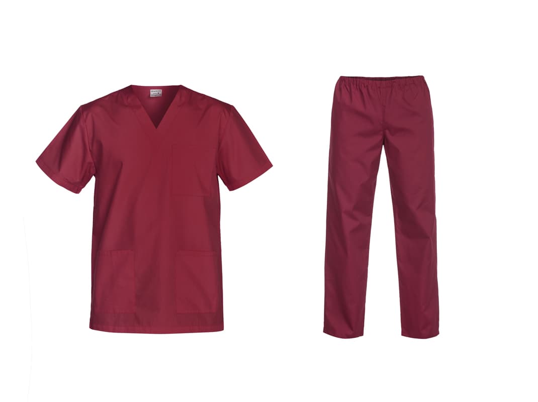 Комплект унисекс туника с панталон Cesare 430108 бордо 2XL
