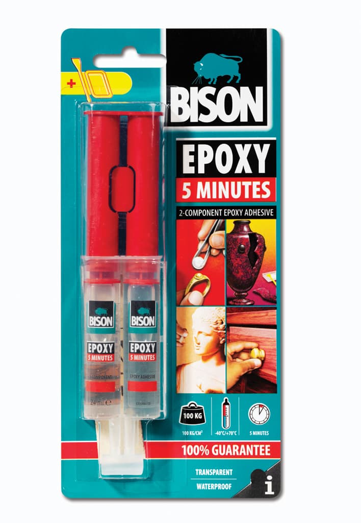 Епоксидно лепило 5 минути Bison Epoxy 5 minutes ® спринцовка 24 м / блистер