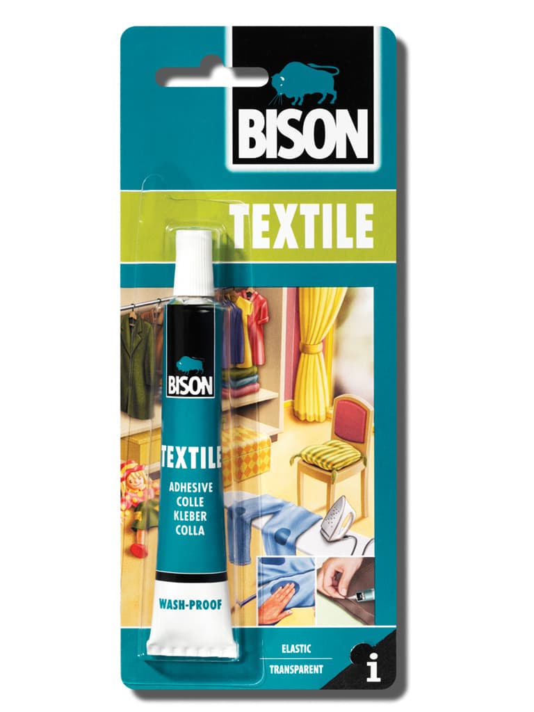 Лепило за текстил, течен конец, туба Bison Textile ® 25 мл / блистер