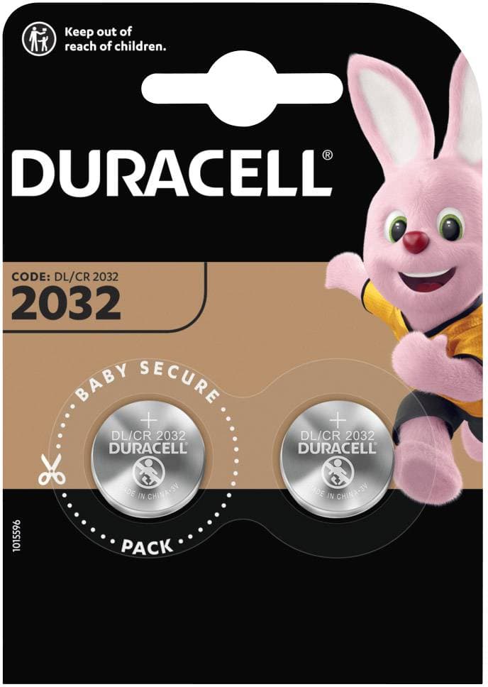 Литиева батерия CR 2032 Duracell 2 броя в блистер